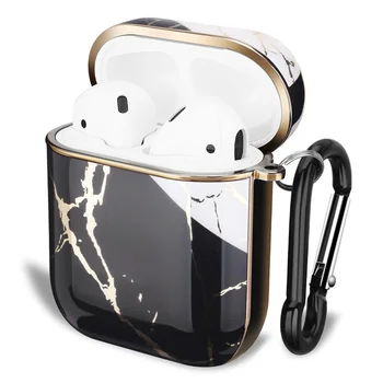 

2020 New Arrivals Airpods Case Luxury Electroplating Gold Marble Protective Cover Charging Case For Apple Airpods