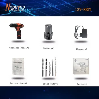 

12V Electric Screwdriver Two Gears Cordless Impact Drill Home DIY Multifunction Mini Wireless Power Lithium Ion Battery
