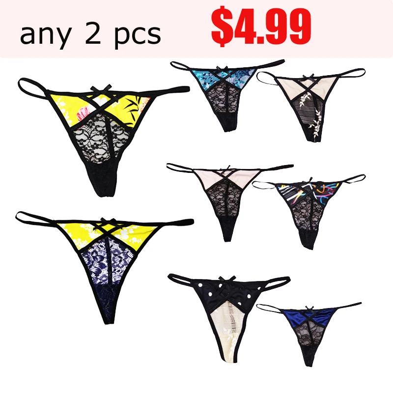 MiaoErSiDai Новое поступление Для женщин стринги Бесшовные нижнее бельё для девочек плюс Размеры стринги Трусы-стринги 2/3/4/5 шт./лот случайный белье XS-6XL