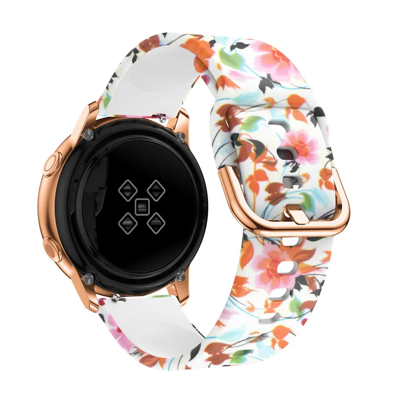 Силиконовый ремешок для samsung galaxy watch active 2/samsung galaxy watch 42 мм gear S2/спортивный браслет с принтом Amazfit bip 22 мм - Цвет ремешка: 4