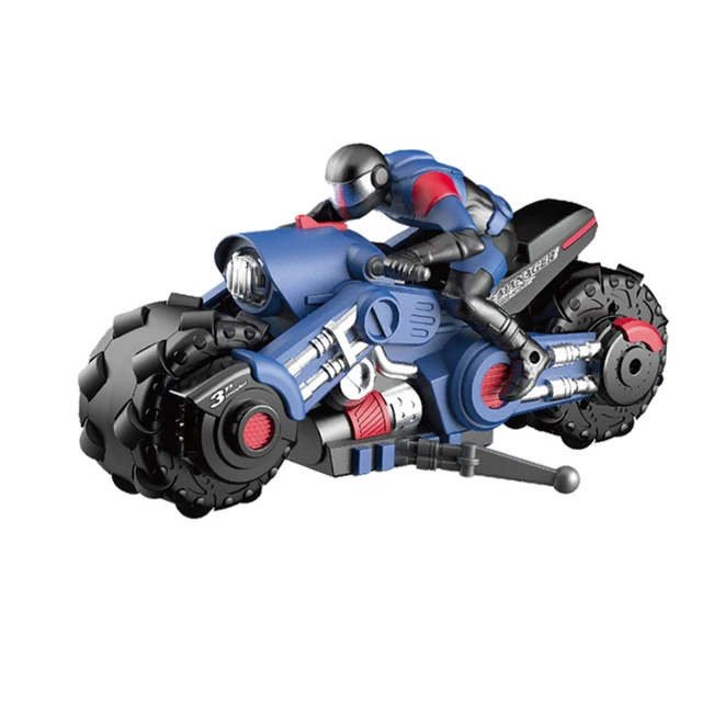 Kids 1:10 Remote Control Stunt Motorcycle Toy Boy 2.4G Wireless Remote Control Charging Balance Drift Electric Toy Holiday Gift 6