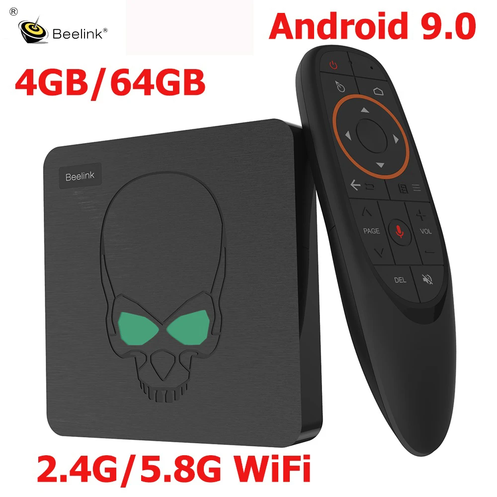 ТВ-приставка Beelink GT-King Android 9 0 Amlogic S922X GT King 4 Гб DDR4 64 ГБ EMMC умная 2 4G/5G двойной Wi-Fi 1000 м