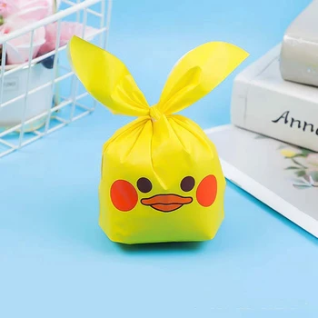 

50 PCS Cute Bunny Duck Packaging Candy Cookie Rabbit Long Ear For Sweets Party Goodie Packing Wedding Cake Bags Gift Bag Present
