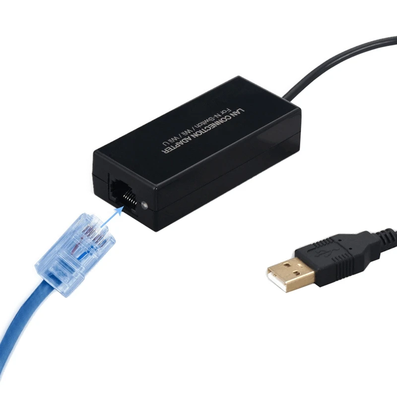 Адаптер для подключения Проводная сетевая карта USB Ethernet 100 Мбит/с(100 м) USB 2,0 для Kind NS для переключателя/для wii/для Wi-Fi IU консоли RJ