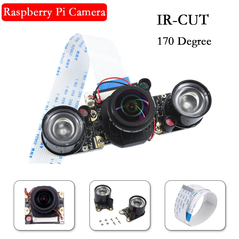 

Raspberry Pi 4 Camera 5MP Raspberry Pi 3 1080P Night Vision Camera Module with IR-CUT Automatically for Raspberry Pi 4B 3B 3 B+