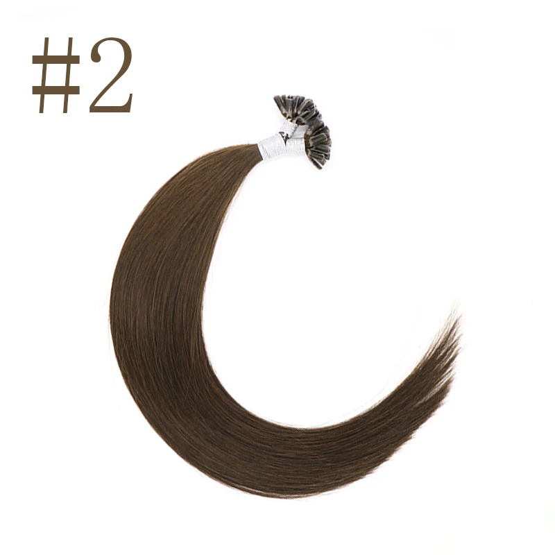 Sindra Remy Keratin U Tip человеческие волосы для наращивания Европейский fusion волос 1 г/шт. 50 г 100 г/упак. Remy человеческие волосы для наращивания - Цвет: #2