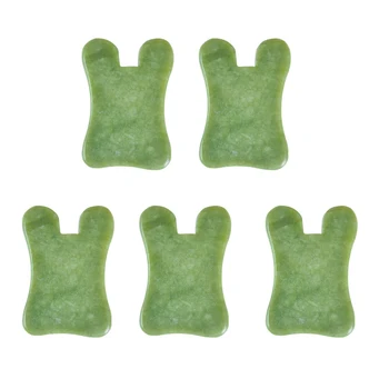 

Natural Green Jade Guasha Board Natural Stone Scraper Anti-wrinkle Face Massager SPA Acupuncture Health Facial Skin Care