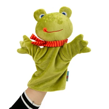 

Baby Kids Plush Toy Hand Puppet Cartoon Animal Plush Toy Monkey Frog Duck Figurine Parent-Child Interaction Puppet Toy 25*24cm