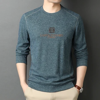 

Top Grade New Fashion Brand Plain Heavy Slim Fit Casual Oversized t Shirt Men Long Sleeve O Neck Mens Tops Men Clothes 2020