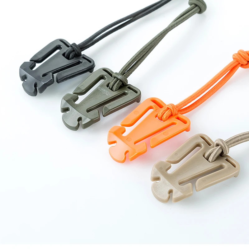 

5pcs Winder Clip Molle Outdoor Survival Backpack Accessories Dominators With Elastic Rope Weaving Clip For Backpacks