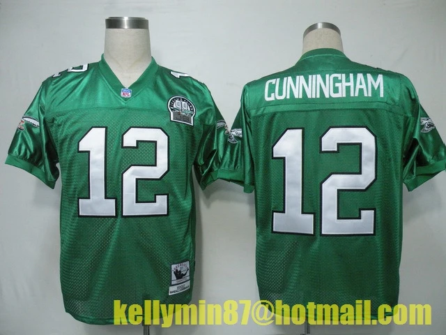 Красный Stitiched, Philadelphia s, Reggie White, Randall Cunningham, Jerome коричневый, Joyner Green, возврат для мужчин Джерси - Цвет: Красный