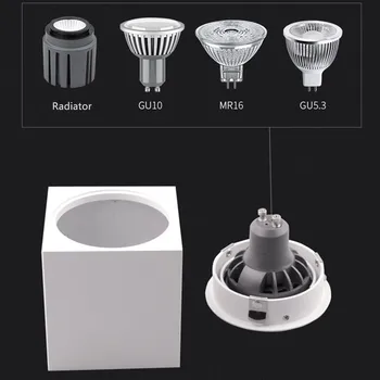 

Surface Mounted Nordic Ceiling Downlight Holder for Room/Corridor/Hallway/Foyer GU10 Fitting Fixture Frame Spot Light Bracket