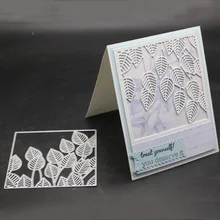 Зеленые листья металлические режущие штамп для квадратной рамки трафарет рождественские бумажные карточки для скрапбукинга штампы и штампы новое ремесло