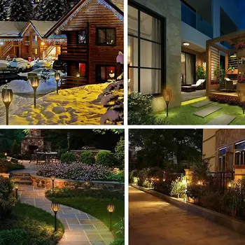 

FangNymph 1/2/4pcs 96 LED Flickering Flames Solar Torches Light Waterproof Outdoor Landscape Lawn Yard Driveway Decoration Lamp