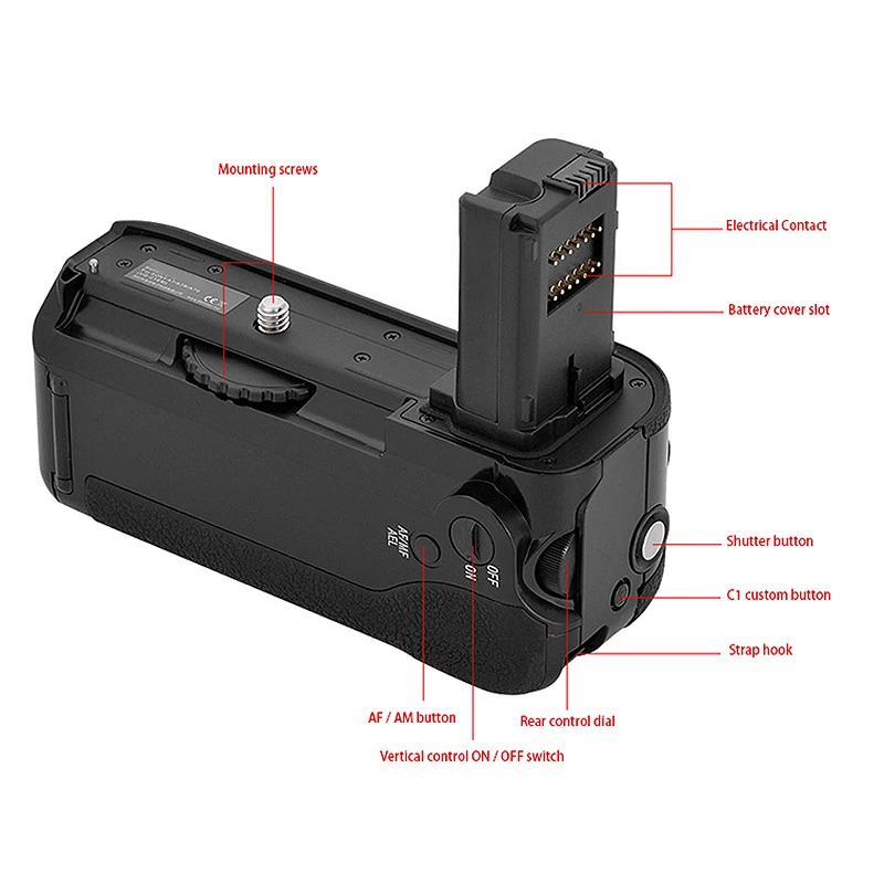 VG C1EM Вертикальная Батарейная ручка для камеры Sony Alpha A7 A7R A7S|Батарейные ручки| |