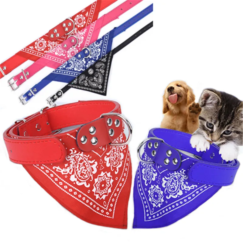 

Fahsion Small Dog Scarf Pet Soft Pet Cat Collar Adjustable Pet Cat Scarf Collars Neckerchief Necklace Trigon Pet Accessories
