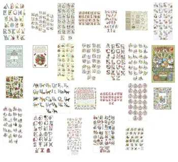 

TOP Alphabet series 25 photoes choose , 100% cotton threads Cross stitch sets styles Lovely Counted Cross Stitch Kit 4