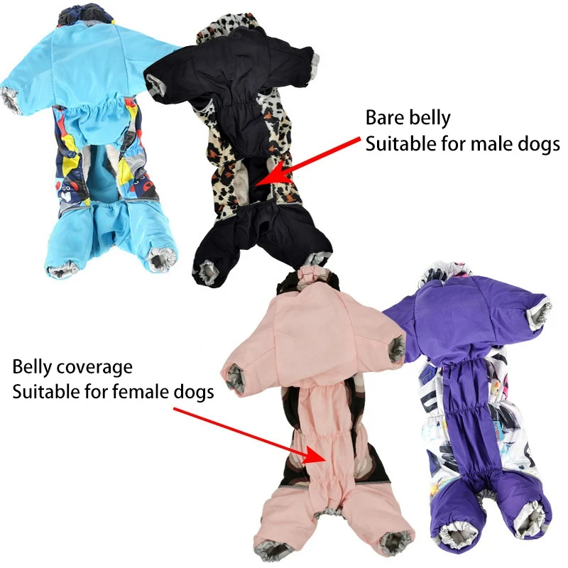 Одежда для собак, зимнее водонепроницаемое теплое пальто, комбинезон, светоотражающий Комбинезон для маленьких питомцев, зимний комбинезон на молнии, камуфляжный пуховик, пальто