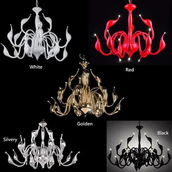 

1 Art Deco European Candle Crystal LED Swan Chandeliers Ceiling Bedroom Living Room Modern Decoration G4 Lighting Free Shipping