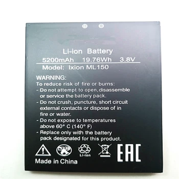 

New battery 3.8V 5200mah Battery Replacement for DEXP Ixion ML 150 ML150 AMPER M Phone with phone stander for gift