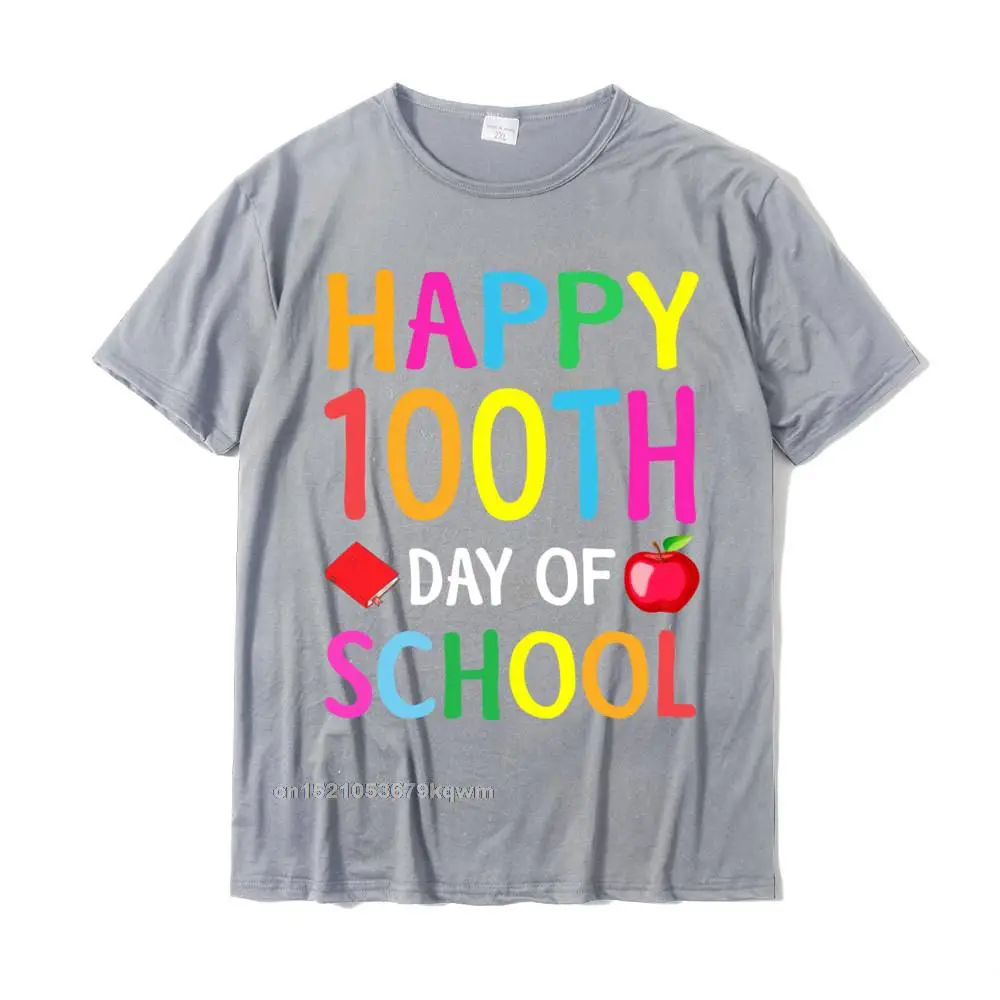 Group Round Neck Tshirts Fall Tops T Shirt Short Sleeve 2021 Newest 100% Cotton Design T-Shirt Slim Fit Mens Top Quality Happy 100th Day of School Teacher Student Long Sleeve T-Shirt__4646 grey
