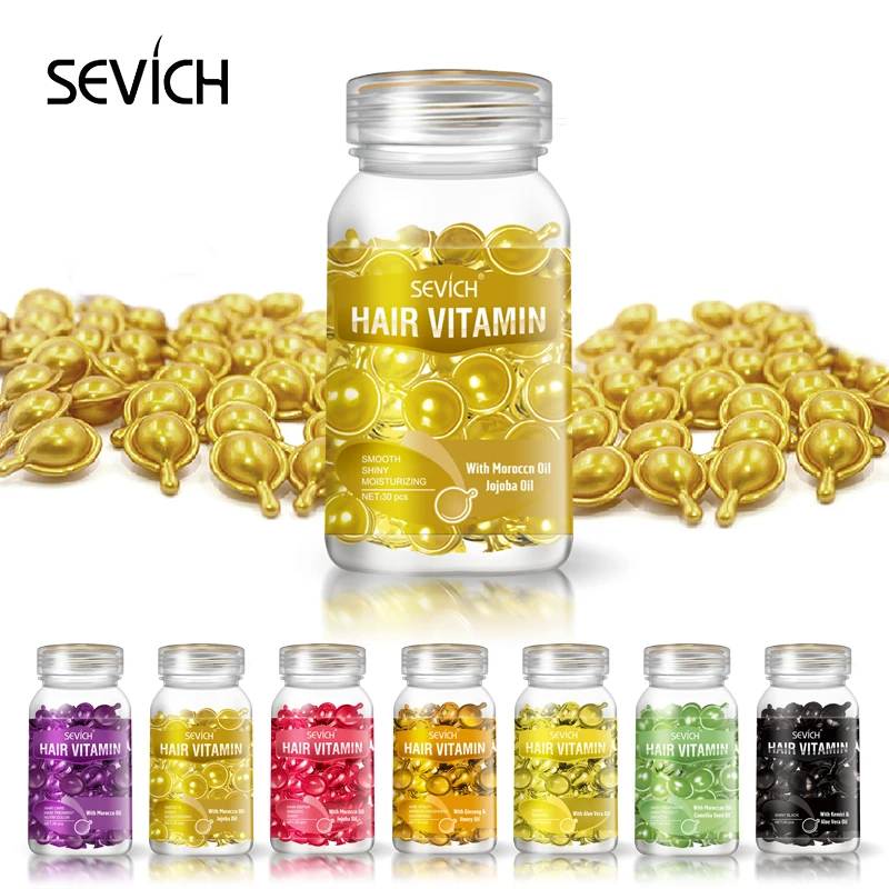 Sevich 3PCS/SET Keratin Complex Oil Hair Vitamin Capsule Set  Moroccan Hair Care Oil Smooth Repair Damaged Hair Treatment Serum images - 6