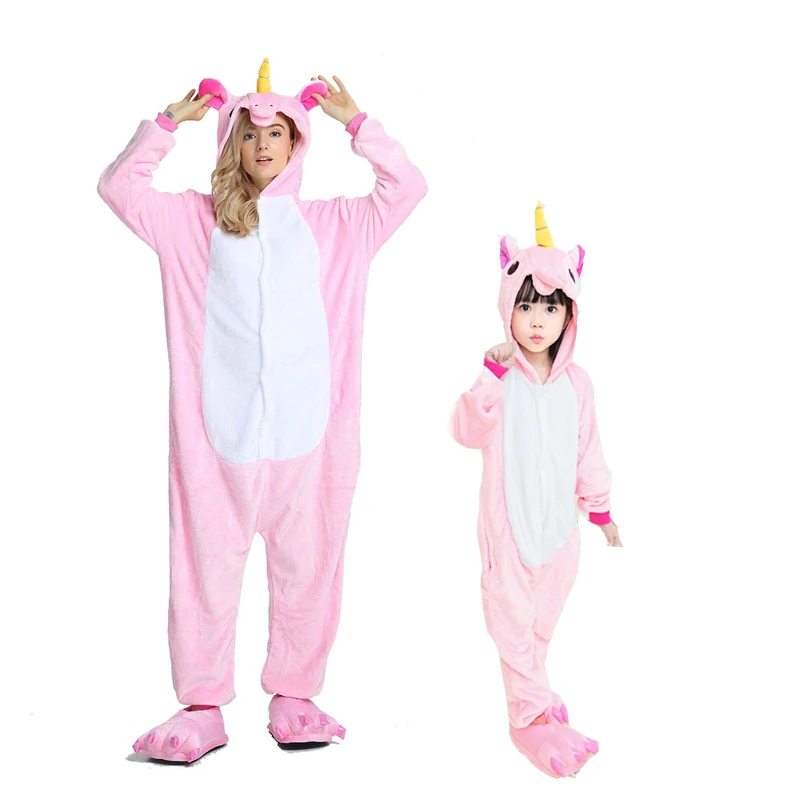 Костюм единорога для взрослых девочек; детский фланелевый комбинезон с единорогом; костюм Человека-паука для женщин; аниме-комбинезон; Маскировка; цельный костюм - Цвет: Pink unicorn