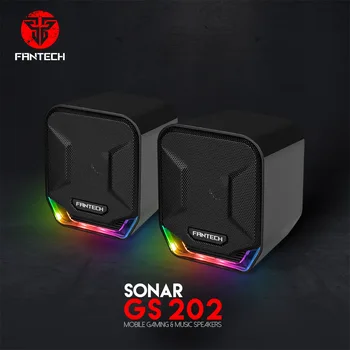 

Fantech GS202 RGB Computer Speaker USB 3.5MM Plug Stereo Surround Speaker For Desktop PC Laptop TV BOX PUBG LOL Gaming Speaker