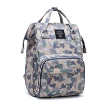 Lequeen nuevo estilo bolsa de pañales gran capacidad multifuncional impermeable mamá mochila de hombro bolsa de pañales(China)