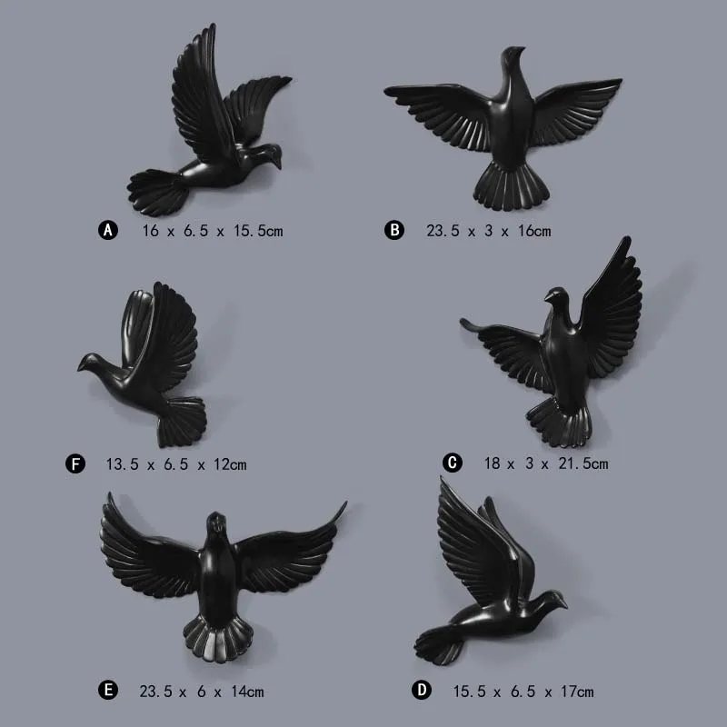 3D Смола птица украшение дома декор настенные наклейки украшения - Цвет: 10