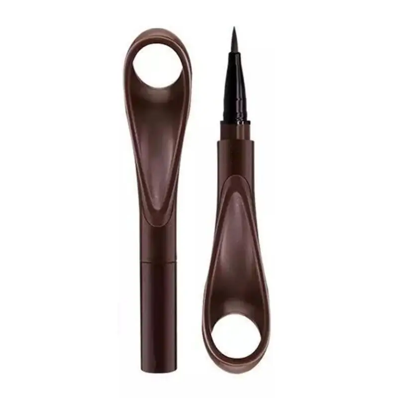 Light Brown Dexterous Fingertip Eyeliner Pen Durable Waterproof Smooth Strokes Anti Halo Dyeing Flexible Quick Dry Eye Liner Tool - Цвет: Light Brown