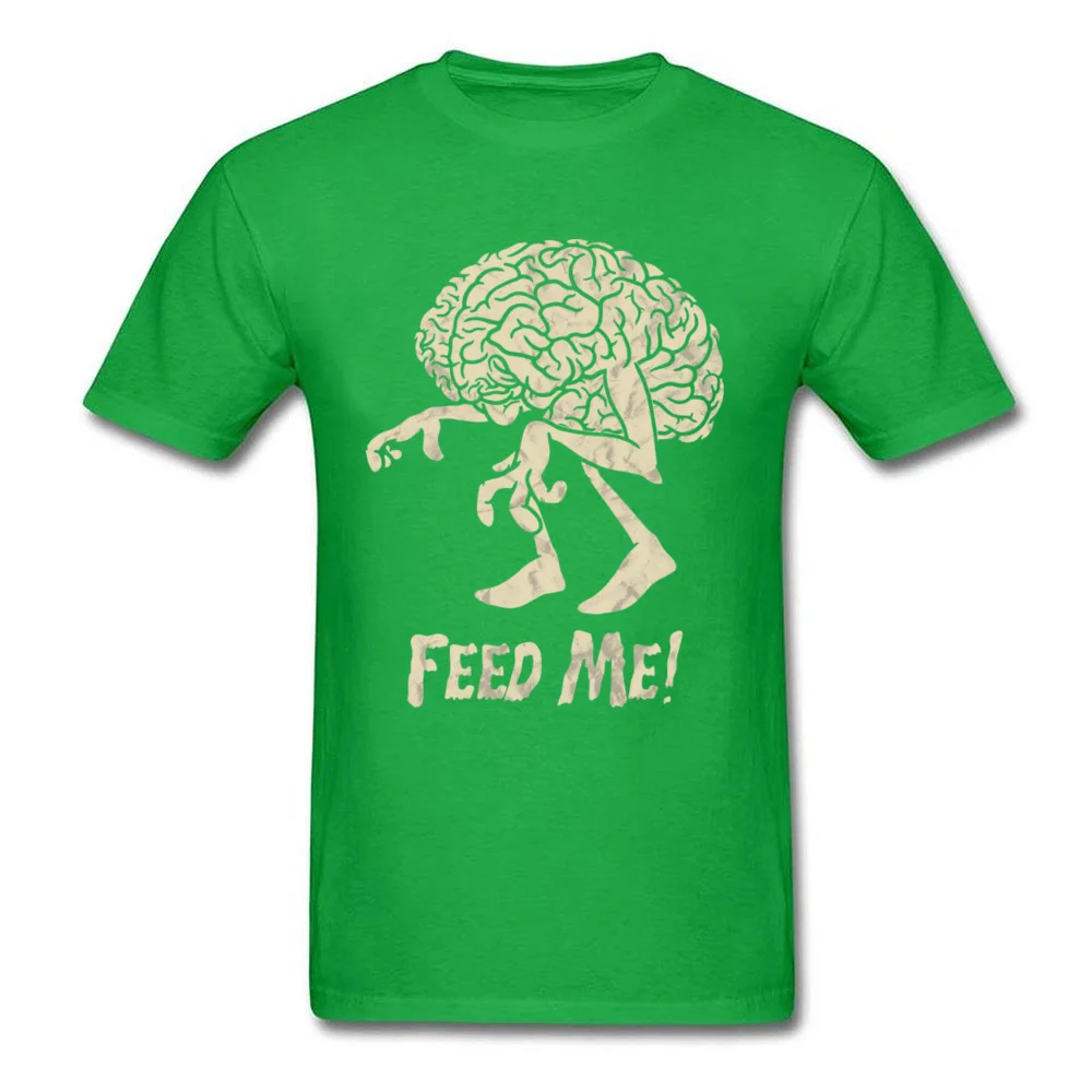 Braindead_feed_me__1258 Simple Style Summer 100% Cotton Round Neck Mens Tops Shirts T-Shirt 2018 Hot Sale Short Sleeve T Shirt Braindead_feed_me__1258 green