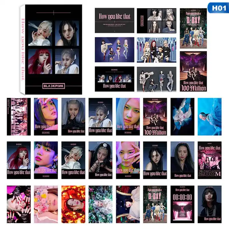 32pcs Box Kpop Kill This Love Paper Lomo Card New Album How You Like That Photocard Fans Collection Stationery Set Aliexpress