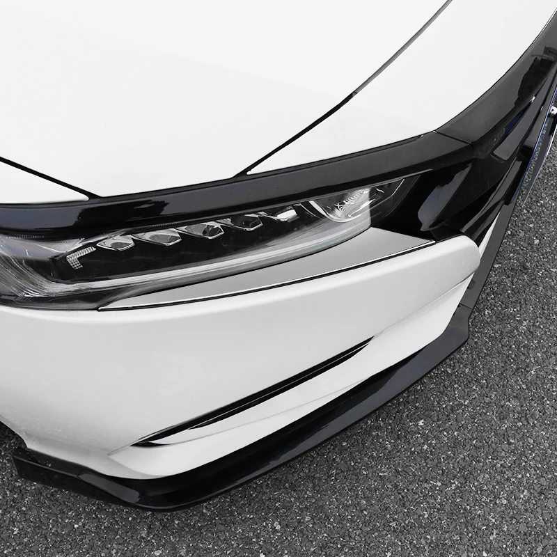 Для Honda Accord+ 10th нержавеющая сталь передняя фара для век Чехлы для автомобиля Stylign аксессуары
