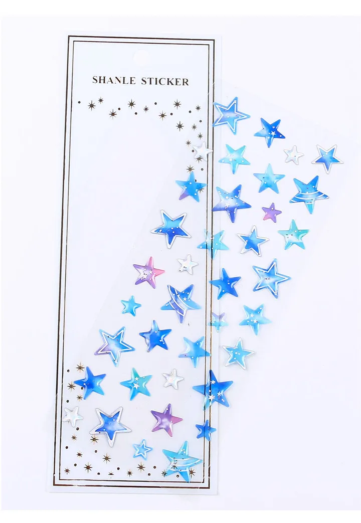 8   Mobile Phone Shell Stickers Shiny Gold Crystal Epoxy Sticker Starry Love Star Stickers Acrylic Rhinestone Diy Jewelry Sticker