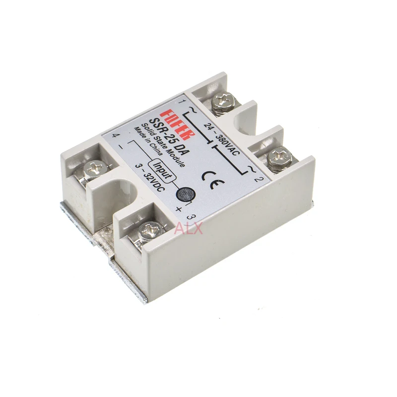 SSR-25DA 1 шт. Однофазное твердотельное реле SSR-10DA/25DA/40DA SSR модуль 3-32 В DC контроль 24-380 В AC - Габаритные размеры: SSR-25DA
