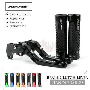 

CNC Folding Extendable Adjustable Brake Clutch Levers Handlebar Grip Handle Hand Grips For YAMAHA YZF-R6 YZF600 17-19