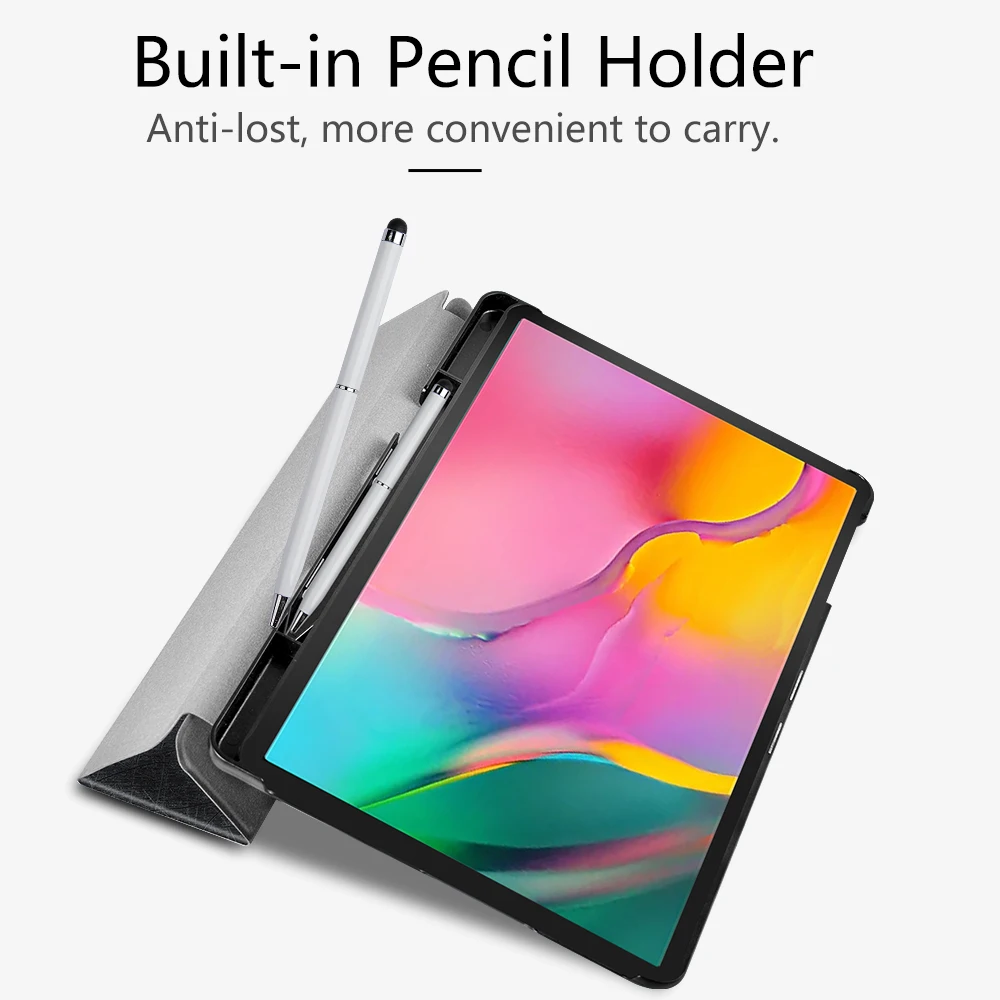 Шелковый чехол с узором для samsung Galaxy Tab A 10," SM-T510 T515 Чехол-книжка с подставкой для Galaxy Tab A 10,1''