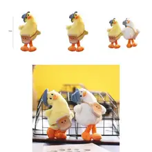 

Duck Doll Pendant Comfortable Decoration Anti-shedding School Bag Pendant Duck Keyring Duck Keyring for Car Decor