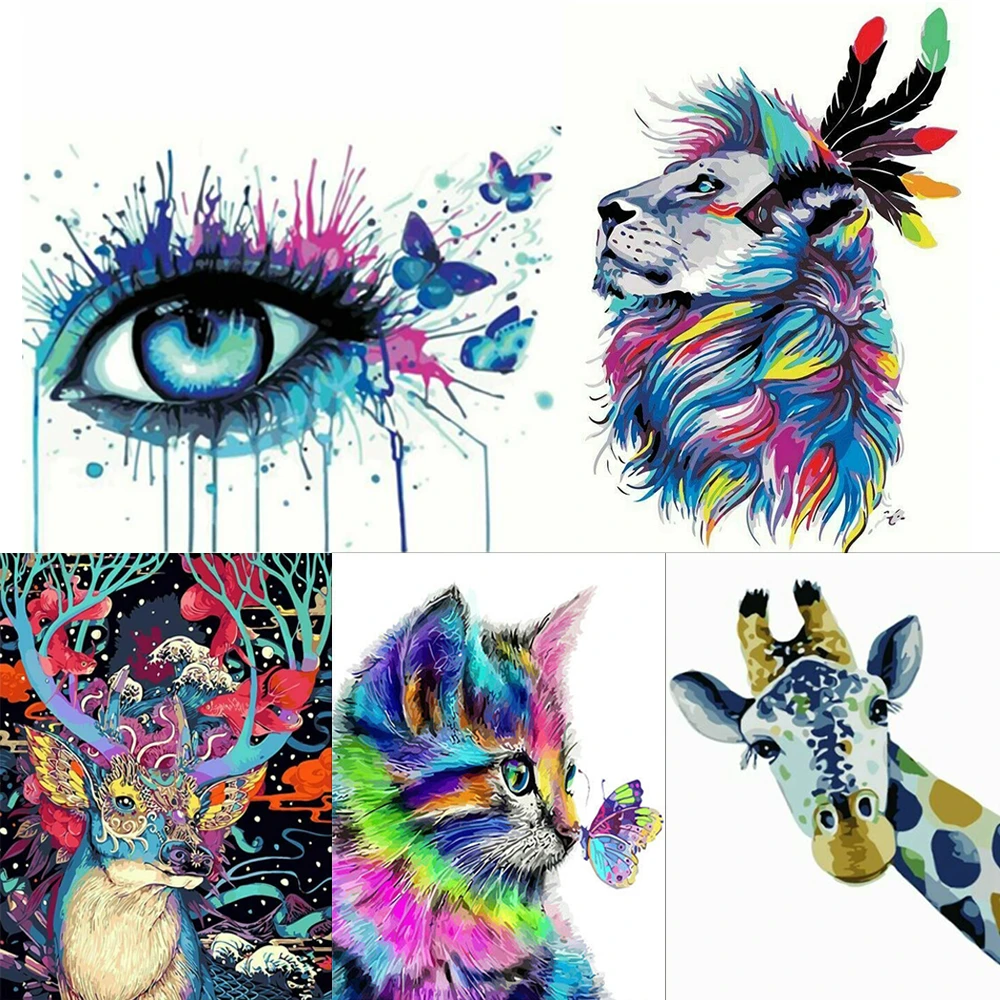 DIY Oil Acrylic Painting Kit Paint By Numbers Adult Children Beginners Frameless DIY Oil Acrylic Painting Kit Paint By Numbers Adult Children Beginners Frameless