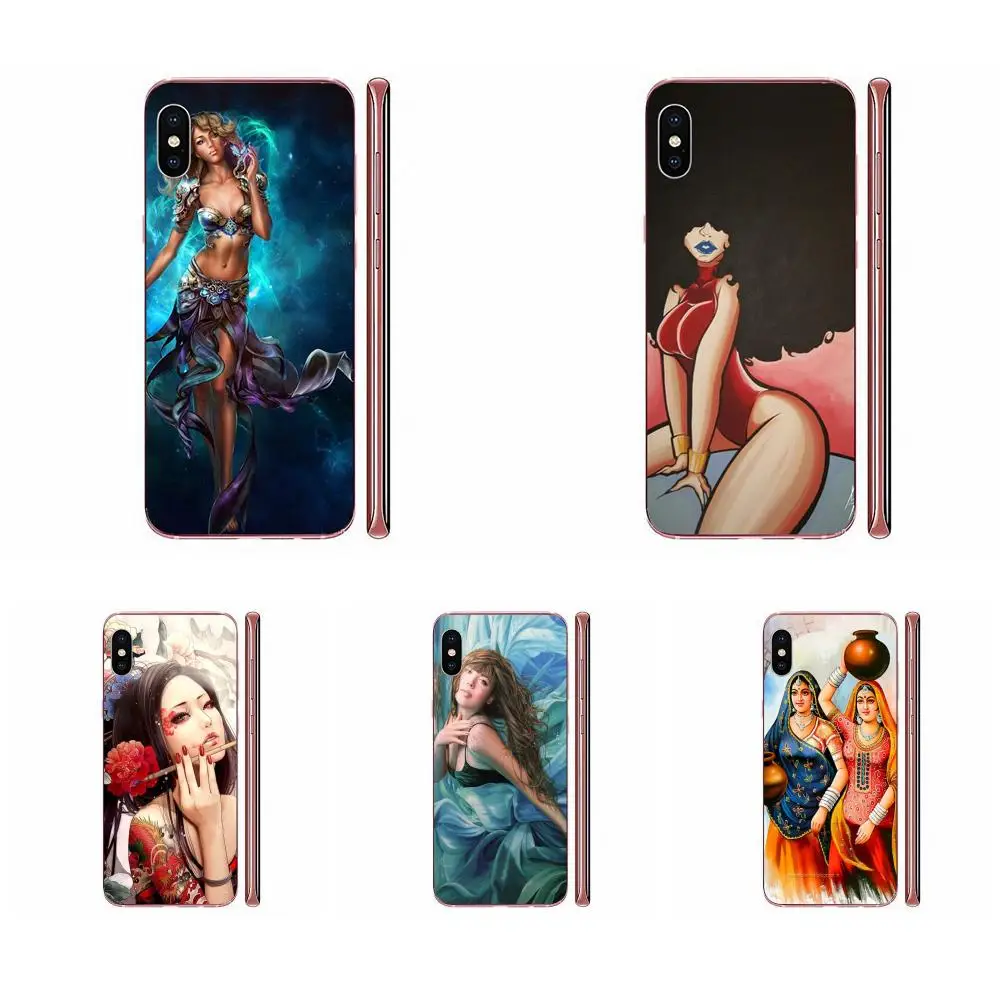 Девушка Женская картина маслом Красота Сексуальная для Samsung Galaxy J1 J3 J4 J5 J6 J7 A10 A20 A20E
