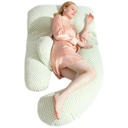 Oreiller d'allaitement respirant pour dormir sur le côté, coussin de grossesse, soutien lombaire à la taille 