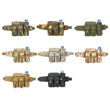 Сумка для рыбалки Мужская поясная сумка тактическая поясная сумка с держателем для бутылки с водой водонепроницаемый 800D нейлоновый пояс поясные сумки