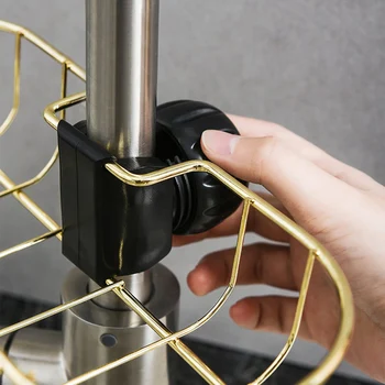 

HOT Faucet Drain Rack Soap Dishcloth Cleaning Pad Sponge Holder for Kitchen Bathroom NDS