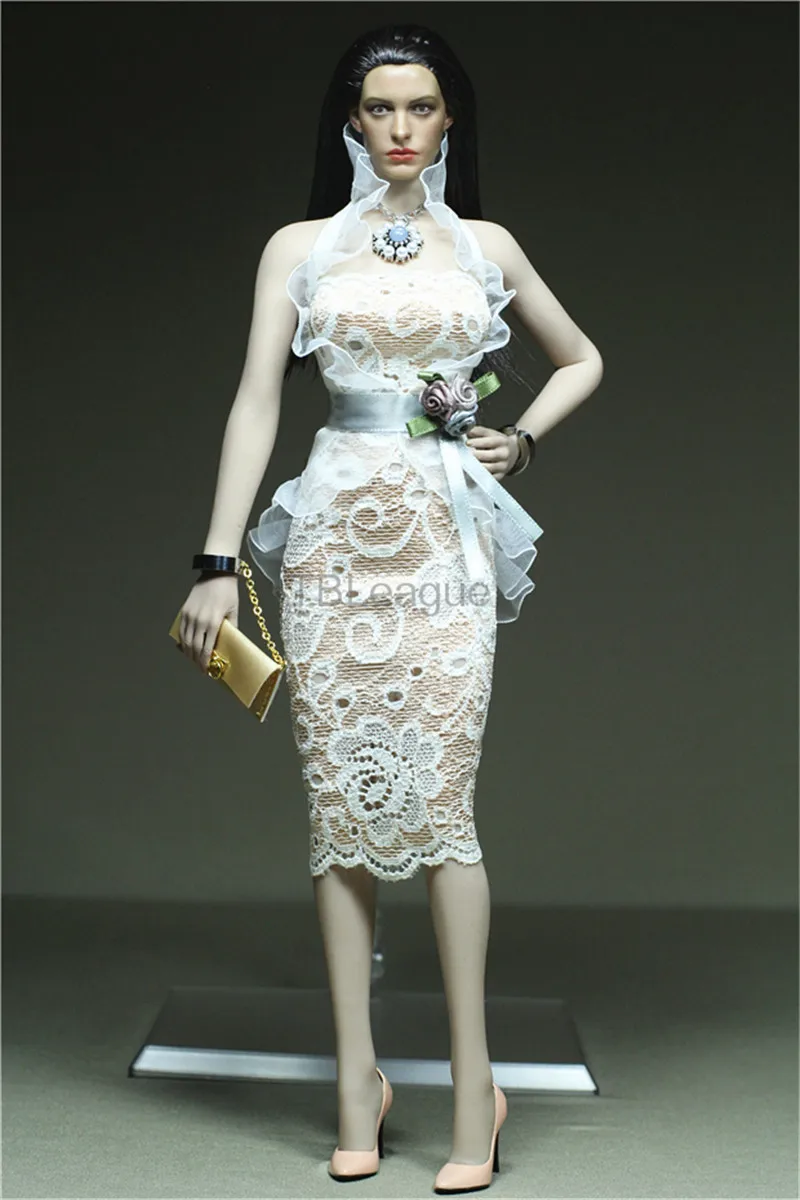 Tbleague 1/6 Scale White Dense Fog Gauze Jumpsuit Hip Skirt For 12in ...