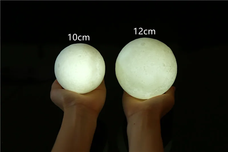 16 colors 3D Print Rechargeable Moon Lamp LED Remote Night Light Touch Switch Moon Light For Bedroom Decoration Christmas Gift