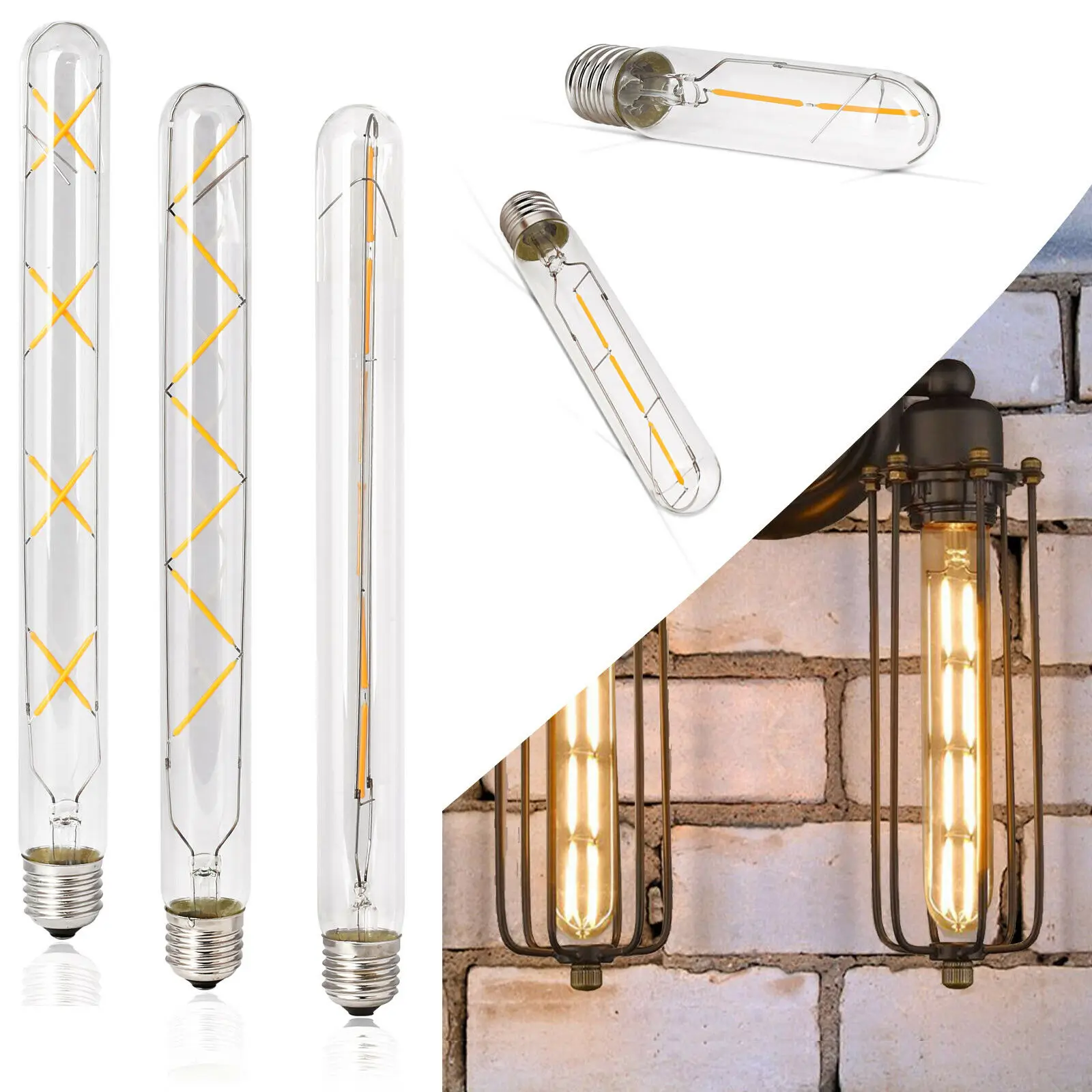 Винтажный Ретро T30 E27 светодиодный COB светильник накаливания 2 Вт 3 ...