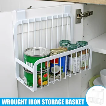 

Storage Basket Holder Hanging Seasoning Organizers for Kitchen Bathroom Cabinet Door TP899