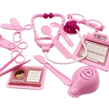 11 шт детский медицинский доктор Хирургические Инструменты Набор доктор моделирование ролевые игры стетоскоп игрушки ролевые игры для детей-розовый