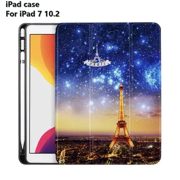 

Genuine Leather Case for new 2019 iPad 7th Generation10.2 Inch kid proof tablet case with Pen slot auto sleep/auto wake up